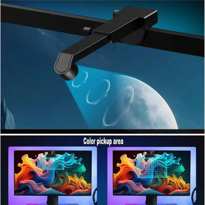 Smart RGBIC LED TV Backlight Strip with Camera – Music Sync & App Control (55–75”)