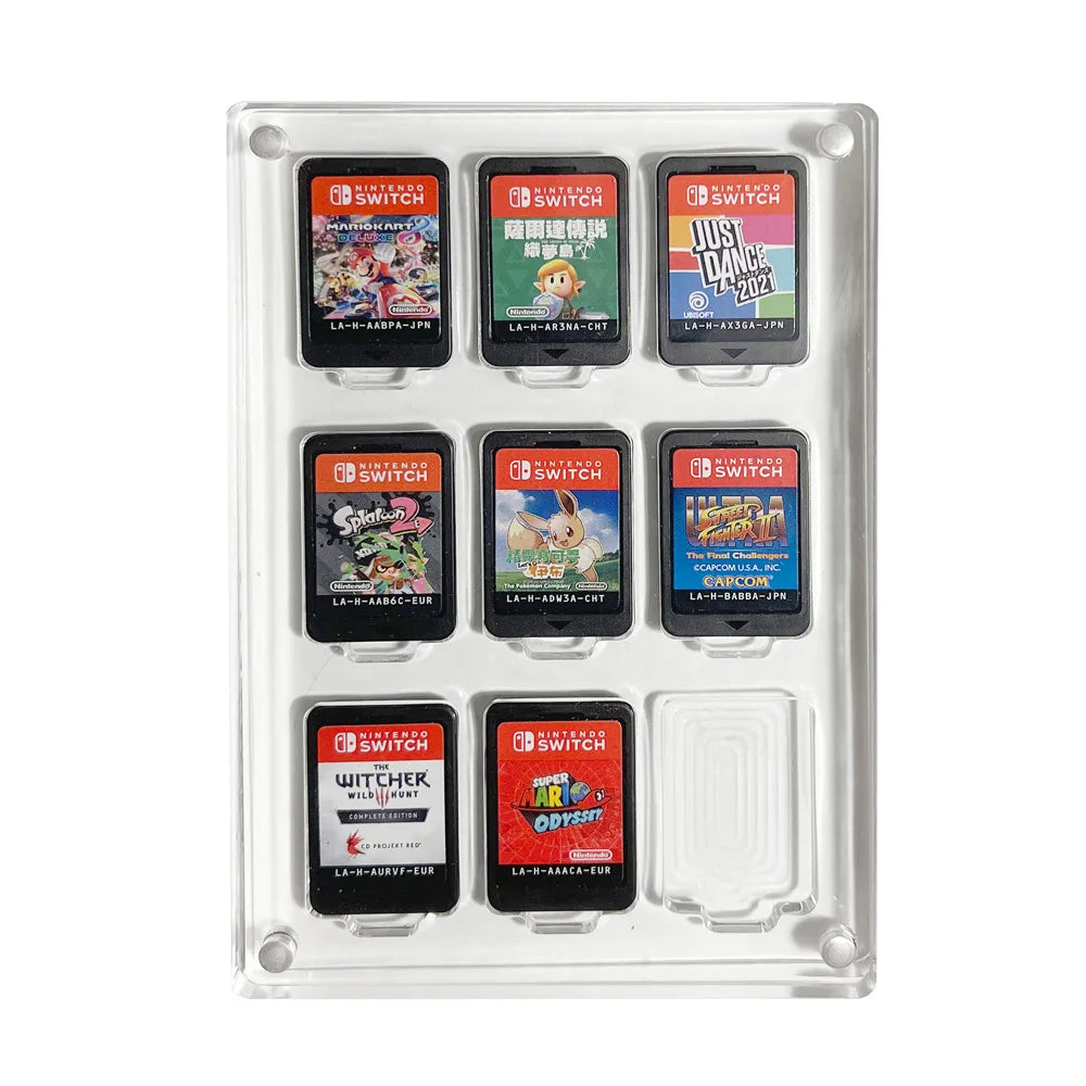 CrystalDock – Nintendo Switch Game Card Case (9 Slots)