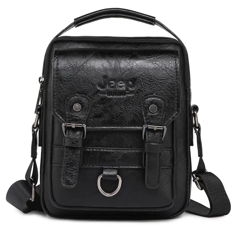 JEEP Men's Leather Messenger Bag
