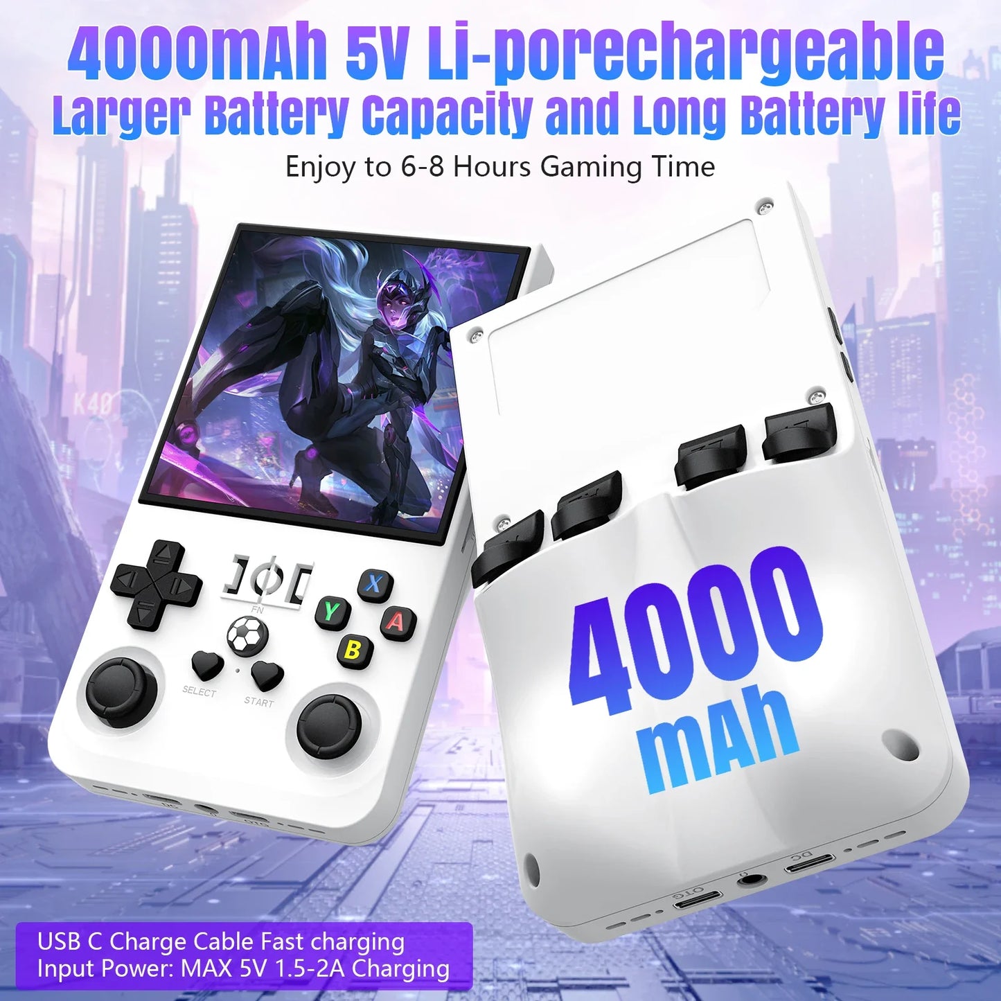 R36MAX Retro Handheld Console – 128GB, 18,000+ Games, 4.0" IPS Screen