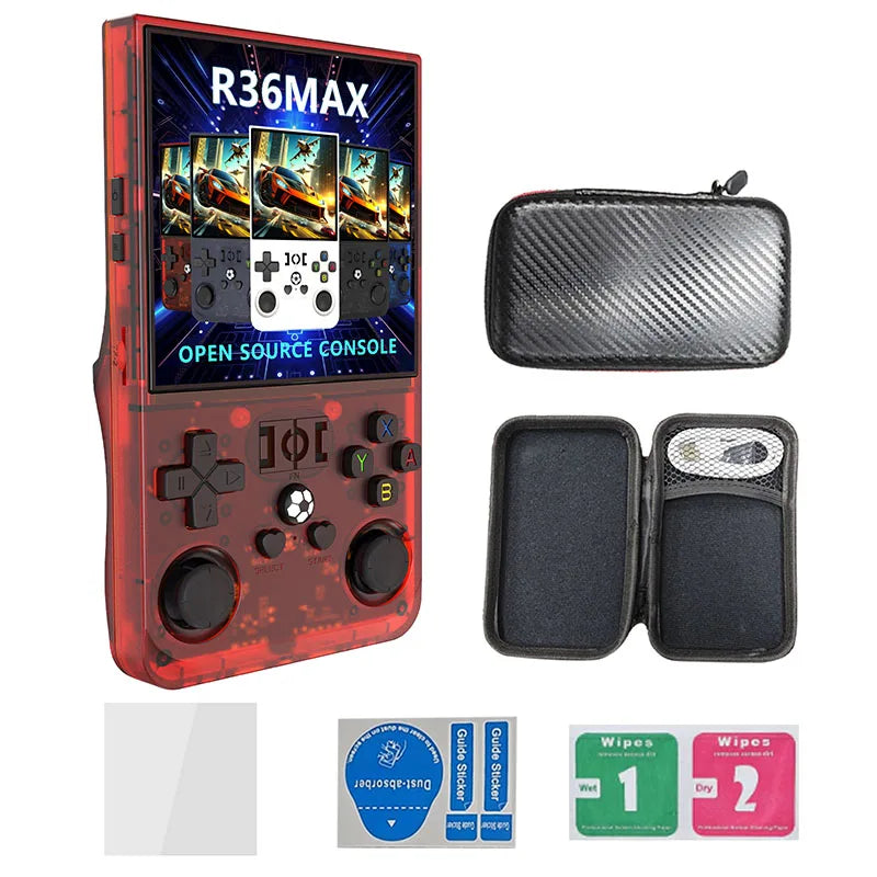 R36 MAX Retro Gaming Console – 18,000+ Games, 64GB, 3.5" IPS Screen, 4000mAh Battery