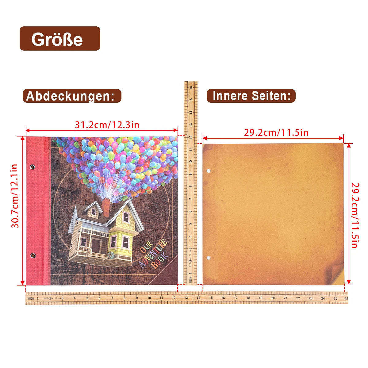 "Our Adventure Book" – Deluxe Handmade Scrapbook (60 Pages, Vintage Kraft Edition)