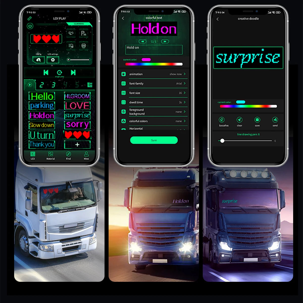 Truck LED Pixel Screen – Bluetooth & Remote Control