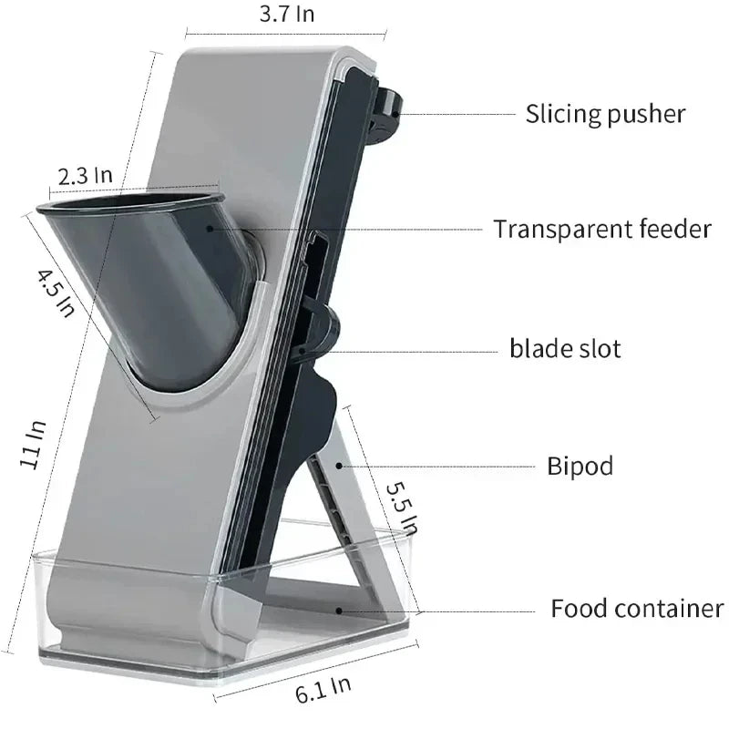 Smart Mandoline Slicer – 6-in-1 Kitchen Cutter