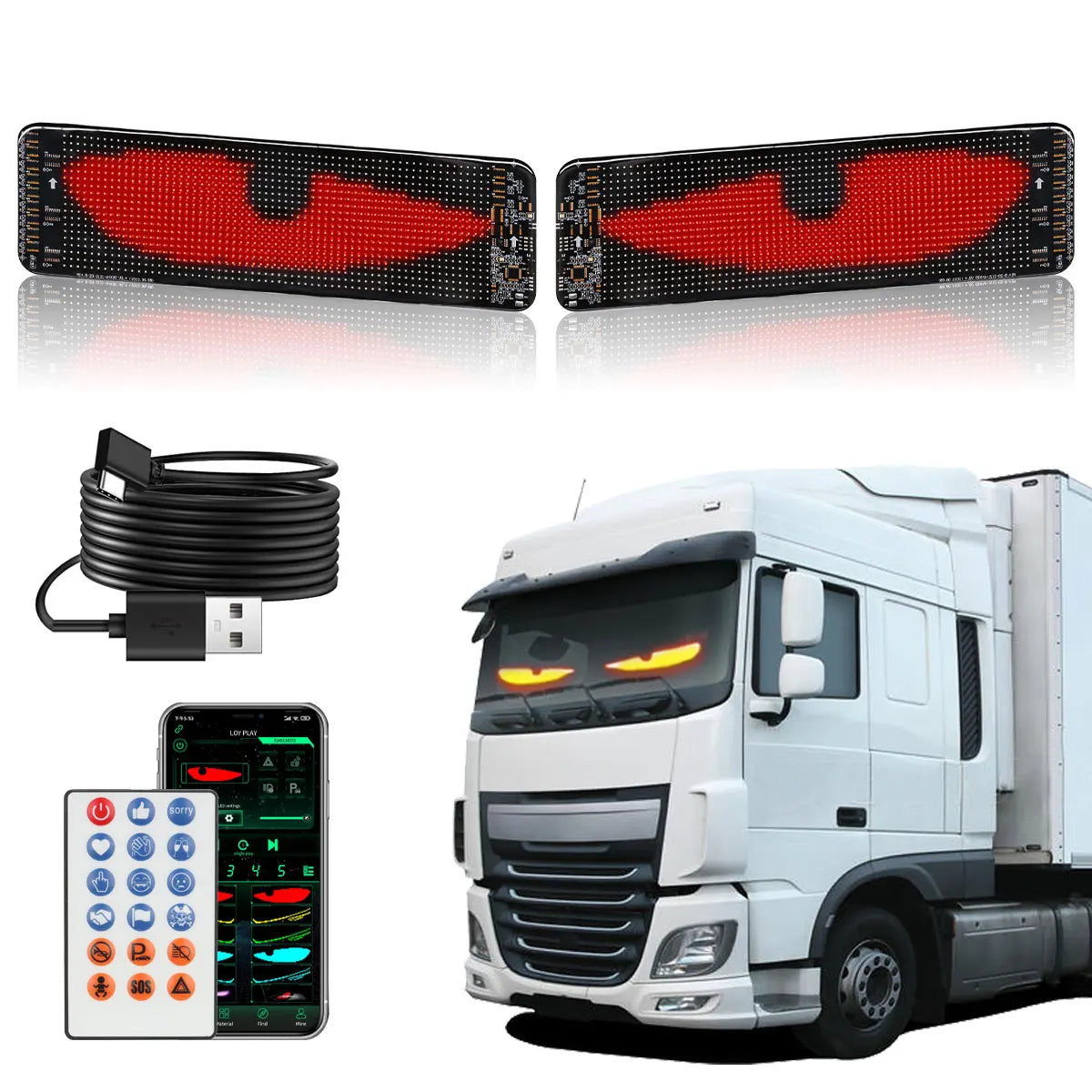Truck LED Pixel Screen – Bluetooth & Remote Control