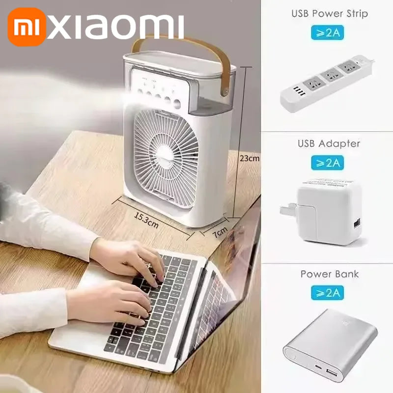 Xiaomi™ 3-in-1 Air Cooler – Mini AC, Humidifier & LED Fan