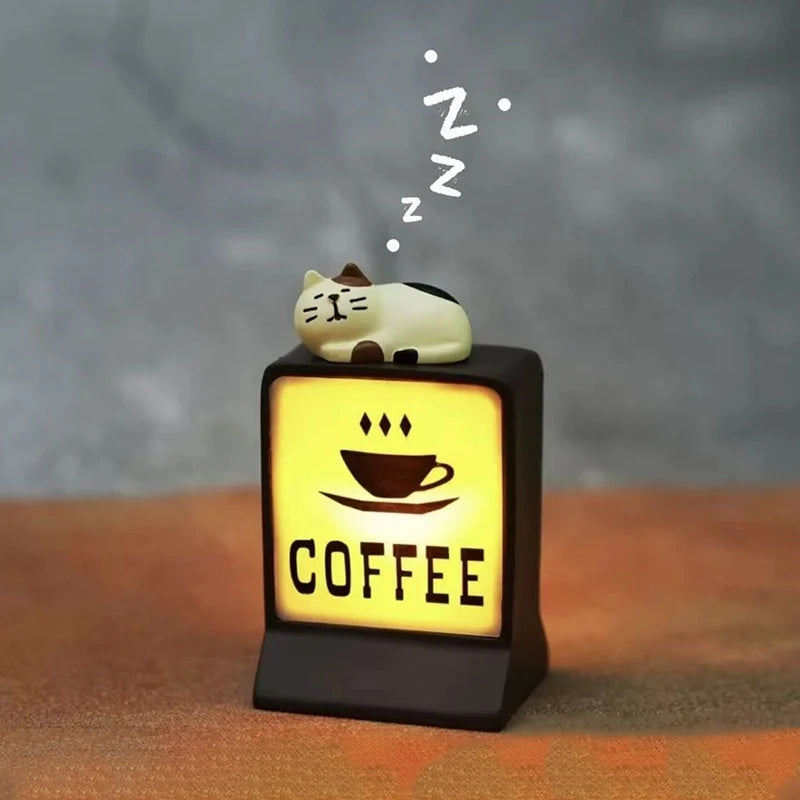Vintage Coffee Shop Magnetic LED Fridge Sign – Retro Light Box Decor