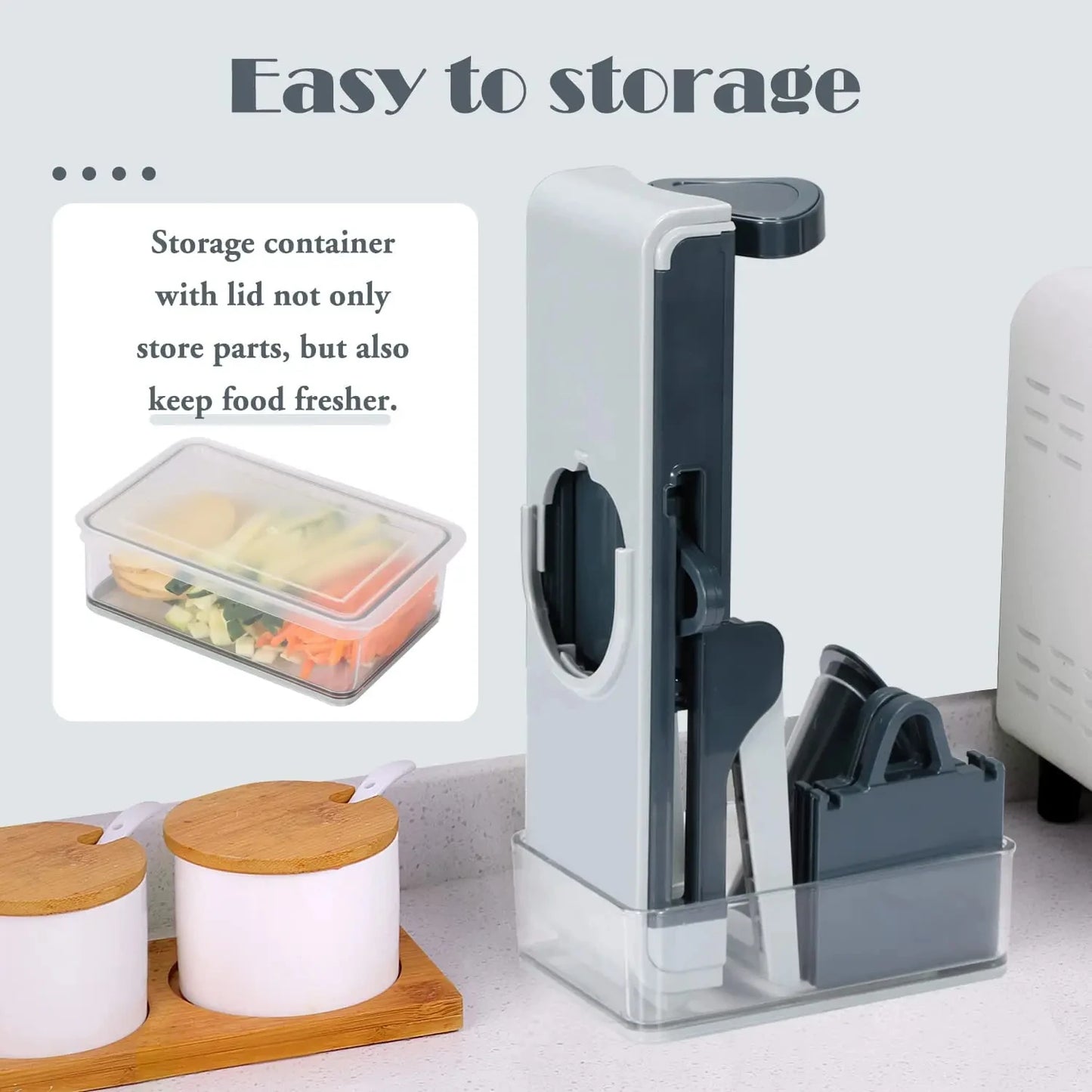 Smart Mandoline Slicer – 6-in-1 Kitchen Cutter