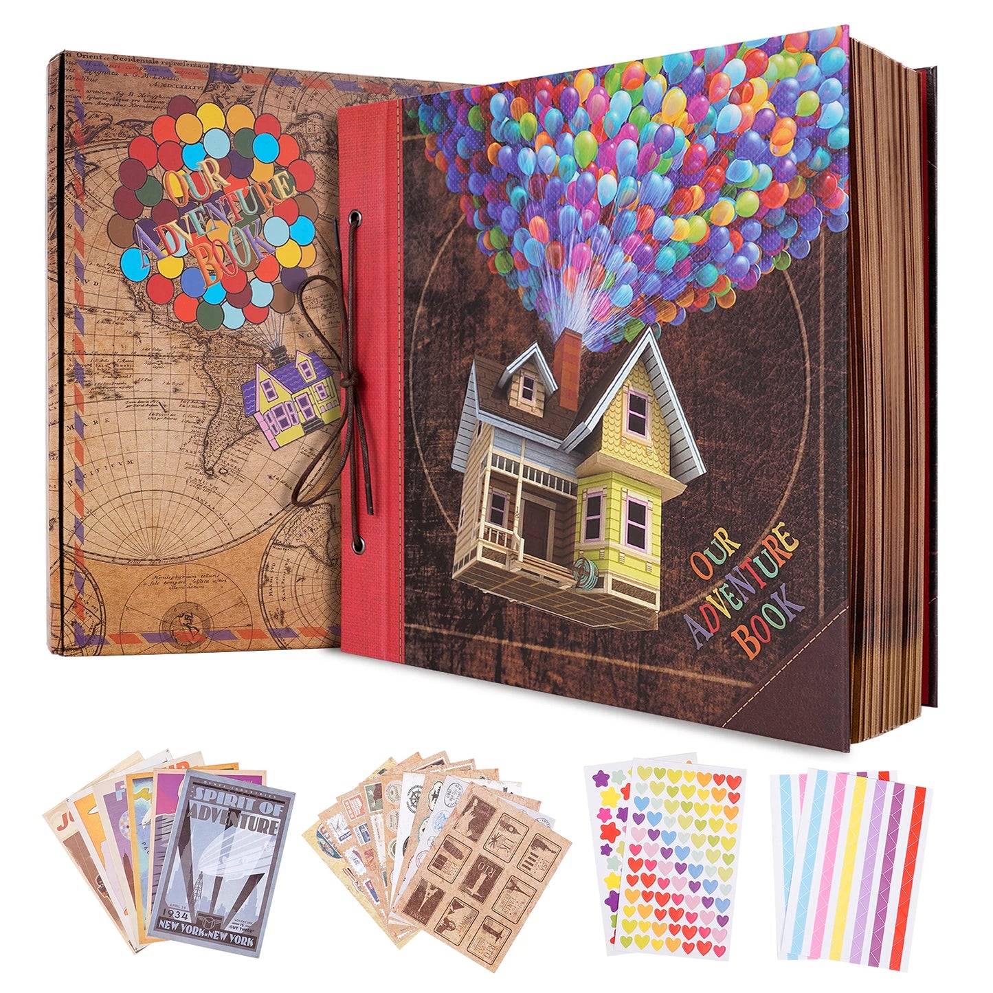 "Our Adventure Book" – Deluxe Handmade Scrapbook (60 Pages, Vintage Kraft Edition)