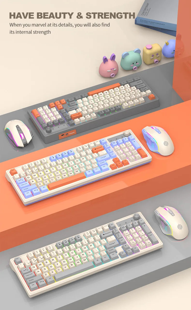 FoxyType RGB Wireless Keyboard – Dual Mode Bluetooth 5.0 + 2.4G