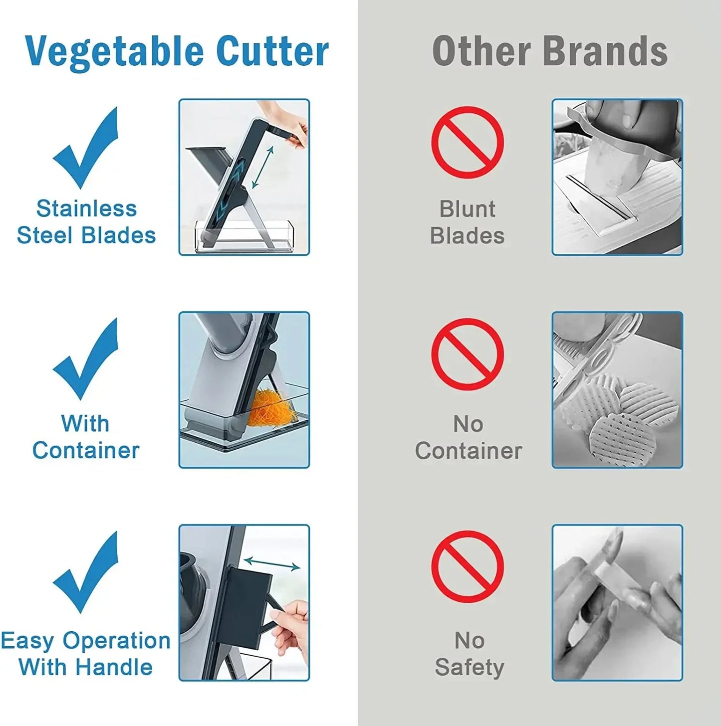 Smart Mandoline Slicer – 6-in-1 Kitchen Cutter