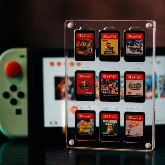 CrystalDock – Nintendo Switch Game Card Case (9 Slots)
