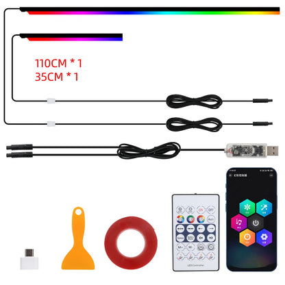 LED Car Ambient Lights – 10 Pieces Set