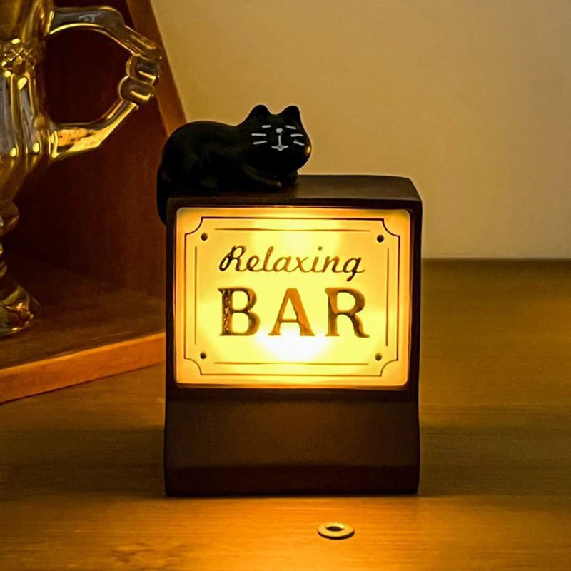 Vintage Coffee Shop Magnetic LED Fridge Sign – Retro Light Box Decor