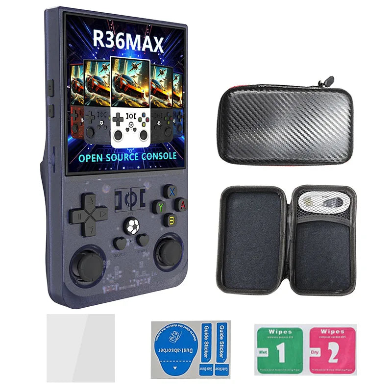 R36 MAX Retro Gaming Console – 18,000+ Games, 64GB, 3.5" IPS Screen, 4000mAh Battery