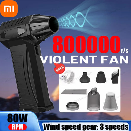 Xiaomi 800000RPM Turbo Blower – Brushless Jet Fan 20000mAh | Pro Dust Cleaner