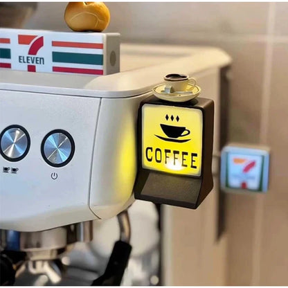 Vintage Coffee Shop Magnetic LED Fridge Sign – Retro Light Box Decor