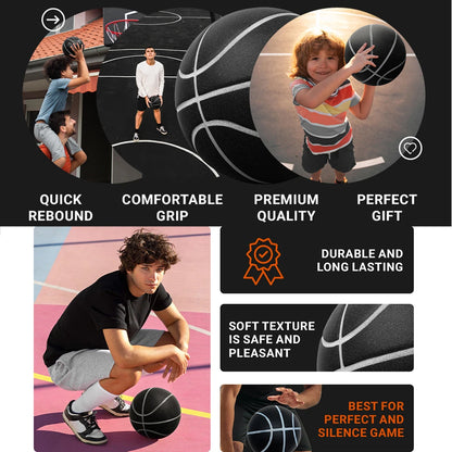 Grooved Silent Basketball Size 7# 6# 5# Men/Women/Children Indoor Dribble Practice Bounce Quiet Soft Airless Foam Ball No Noises