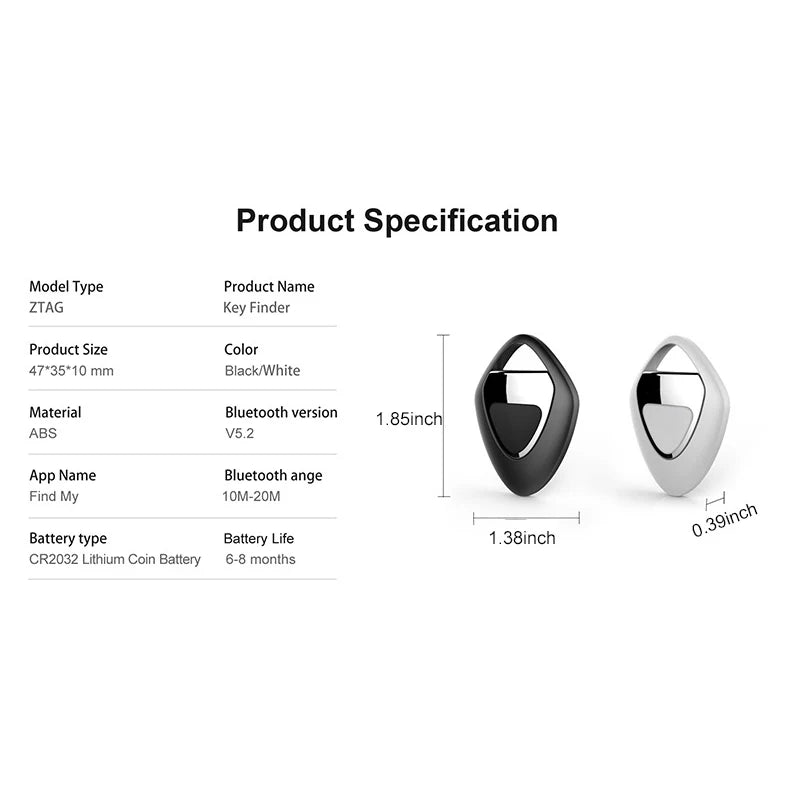 Smart Bluetooth GPS Tracker – Compact Key, Pet & Car Finder