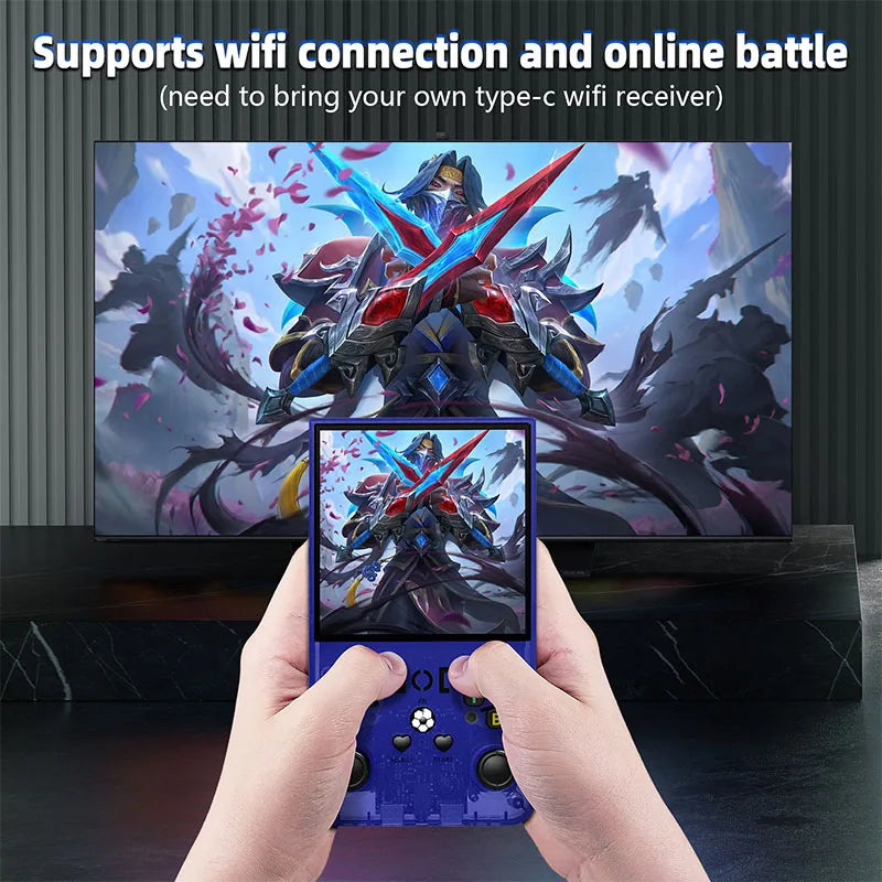 R36 MAX Retro Gaming Console – 18,000+ Games, 64GB, 3.5" IPS Screen, 4000mAh Battery