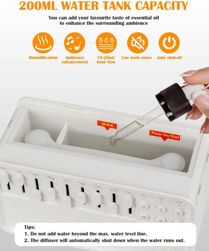 4-in-1 HIFI Bluetooth Speaker – Humidifier, White Noise & Night Light