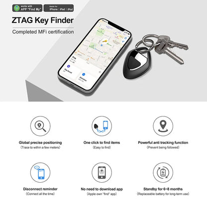 Smart Bluetooth GPS Tracker – Compact Key, Pet & Car Finder