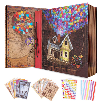 "Our Adventure Book" – Deluxe Handmade Scrapbook (60 Pages, Vintage Kraft Edition)