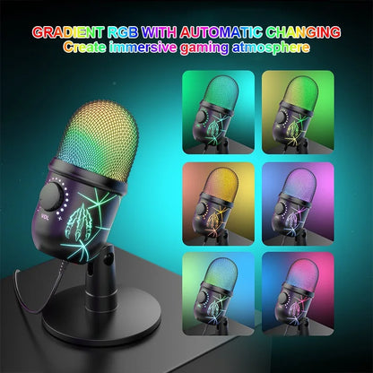 FoxyMic V5 – USB Condenser Microphone for Streaming & Gaming