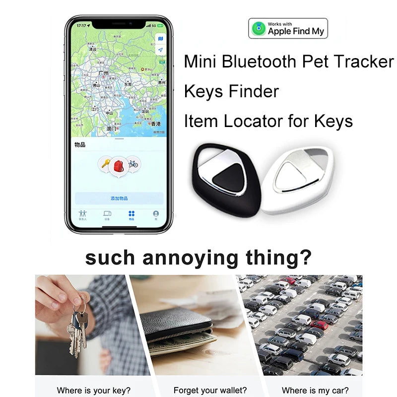 Smart Bluetooth GPS Tracker – Compact Key, Pet & Car Finder