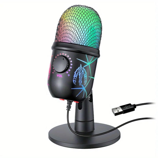 FoxyMic V5 – USB Condenser Microphone for Streaming & Gaming