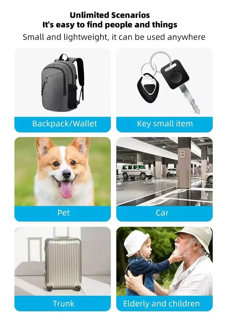 Smart Bluetooth GPS Tracker – Compact Key, Pet & Car Finder