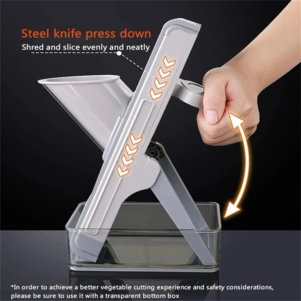 Smart Mandoline Slicer – 6-in-1 Kitchen Cutter