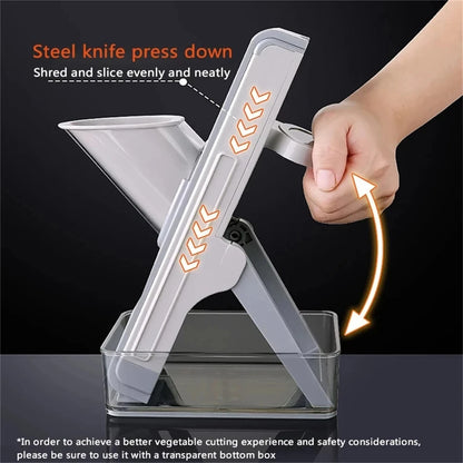 Smart Mandoline Slicer – 6-in-1 Kitchen Cutter