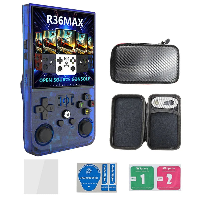 R36 MAX Retro Gaming Console – 18,000+ Games, 64GB, 3.5" IPS Screen, 4000mAh Battery
