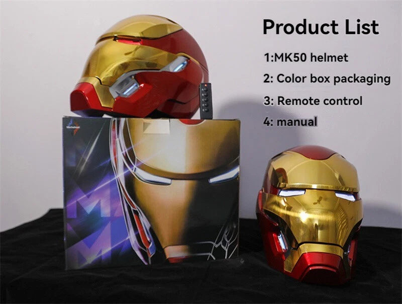 Iron Man MK5 Helmet – Real Wearable Collectible Edition (Automatic Opening)